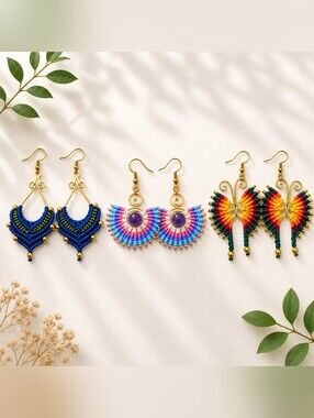 Macrame Earrings H/ I /J /K